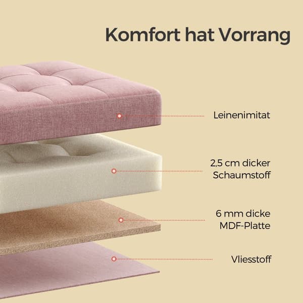 Avföring med lagringsutrymme - 30 x 30 cm - Kompakt bänk - fyrkantig - grå