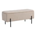 Pikkukuva 3 / 4: Rootz Watford Bench - Bouclé -verhoiltu penkki - Storage Ottoman - Tyylikäs ja toiminnallinen - 95 cm x 36,5 cm x 43cm