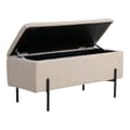 Pikkukuva 4 / 4: Rootz Watford Bench - Bouclé -verhoiltu penkki - Storage Ottoman - Tyylikäs ja toiminnallinen - 95 cm x 36,5 cm x 43cm