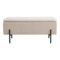 Pikkukuva 1 / 4: Rootz Watford Bench - Bouclé -verhoiltu penkki - Storage Ottoman - Tyylikäs ja toiminnallinen - 95 cm x 36,5 cm x 43cm
