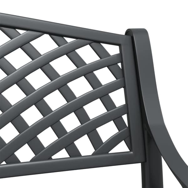 Trädgårdsbänk 102 cm gjuten aluminium svart