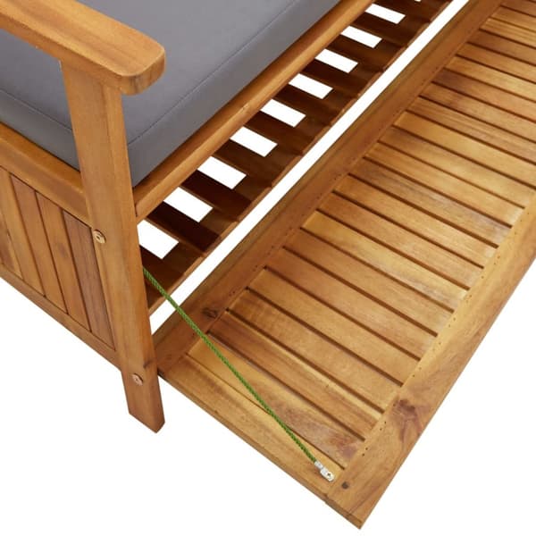 Förvaringsbänk 120 cm massivt akaciaträ