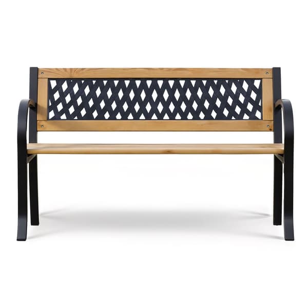 Havebænk med ryglæn 125 x 77 x 49 cm Elion Sofa