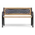 Miniatyrbillede 3 af 7: Havebænk med ryglæn 125 x 77 x 49 cm Elion Sofa