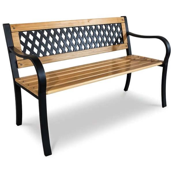 Havebænk med ryglæn 125 x 77 x 49 cm Elion Sofa