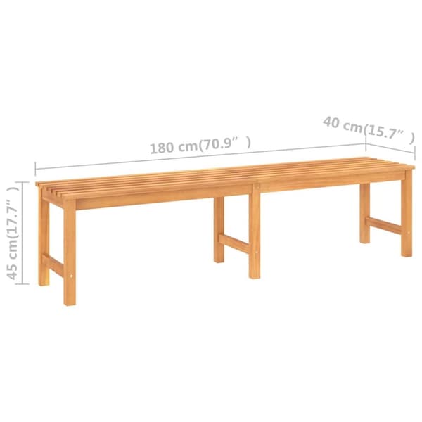 Trädgårdsbänk 180 cm massiv teak