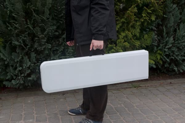 EXPRESS cateringbänk hopfällbar utan ryggstöd, plast, 180 x 24 cm