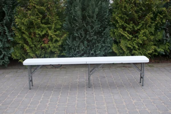 EXPRESS cateringbänk hopfällbar utan ryggstöd, plast, 180 x 24 cm