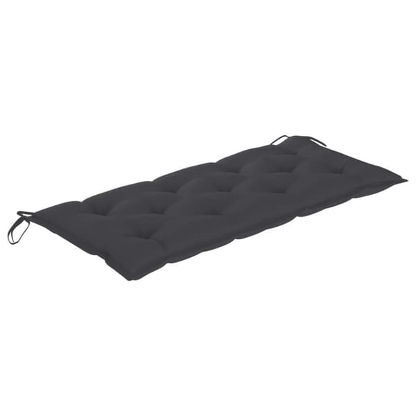 Trädgårdsbänk 2-sits med dyna 120 cm massivt eukalyptusträ