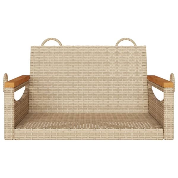 Gungbänk beige 63x62x40 cm konstrotting
