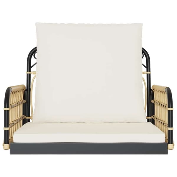 Hammock med dynor 63x58x39 cm konstrotting och stål