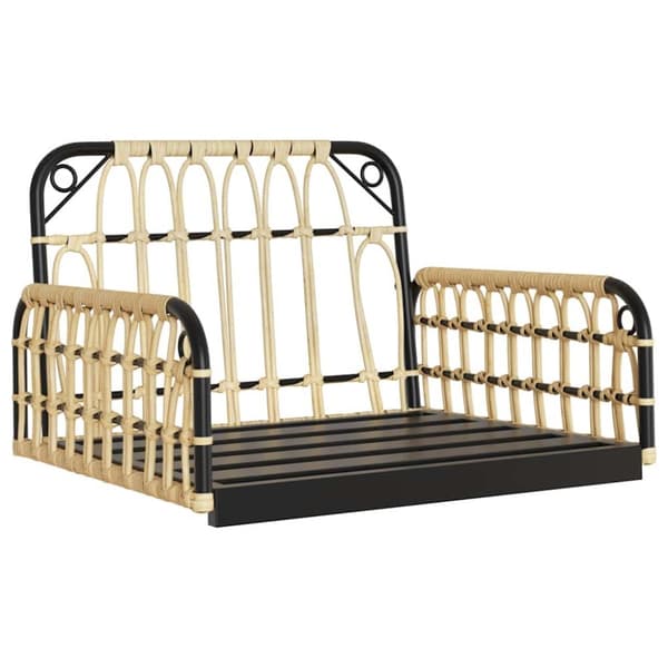 Hammock med dynor 63x58x39 cm konstrotting och stål