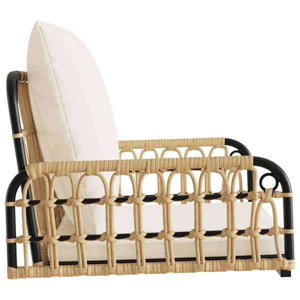Hammock med dynor 63x58x39 cm konstrotting och stål