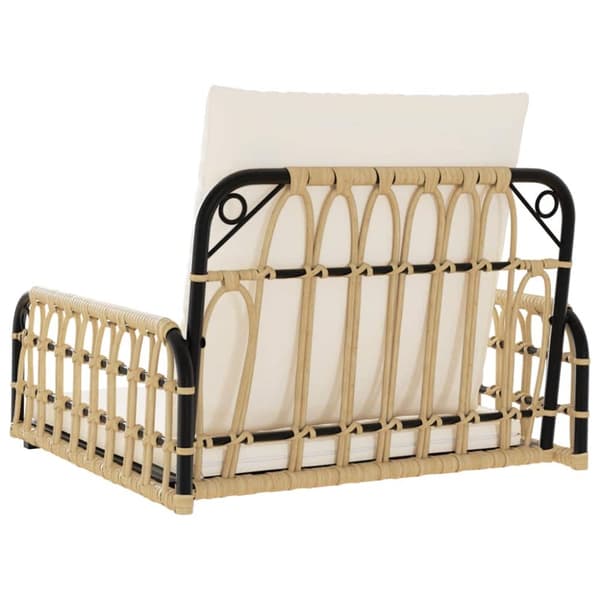 Hammock med dynor 63x58x39 cm konstrotting och stål