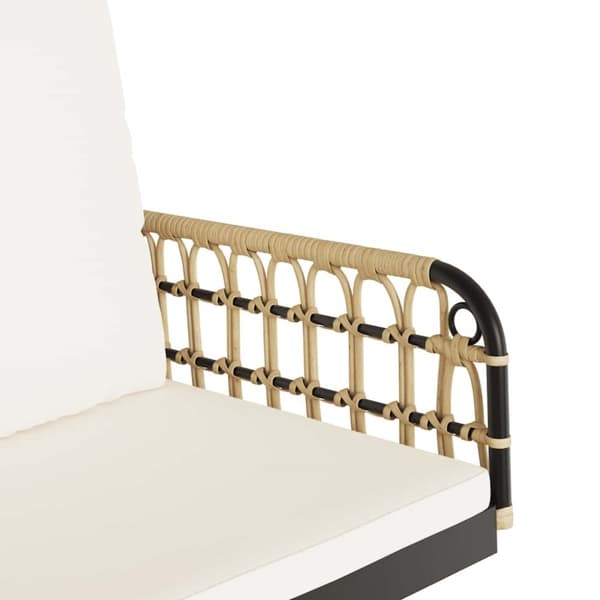 Hammock med dynor 63x58x39 cm konstrotting och stål