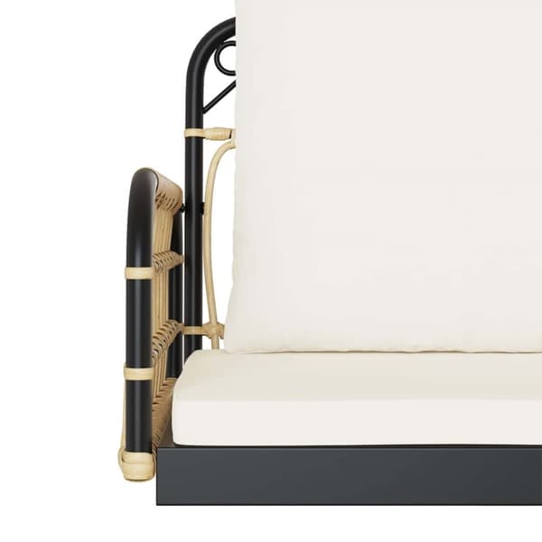 Hammock med dynor 63x58x39 cm konstrotting och stål