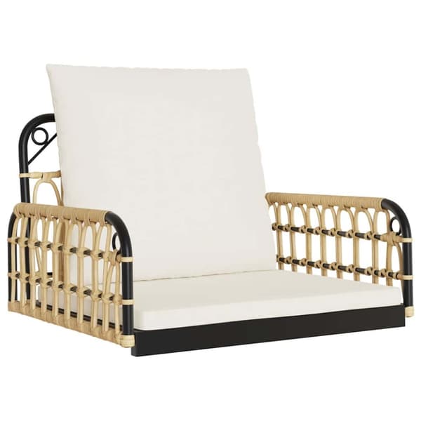 Hammock med dynor 63x58x39 cm konstrotting och stål