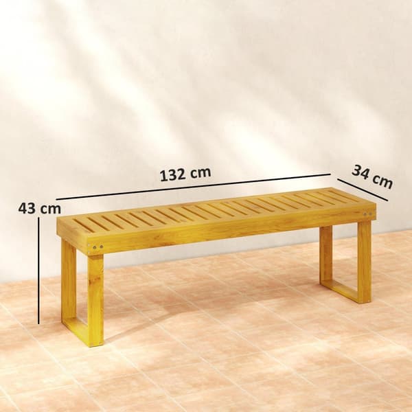 Rootz 2 -sitsig trädgårdsbänk - utomhus tallbänk - rustik veranda säte - lätt att rengöra - 132 cm x 34 cm x 43 cm