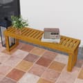 Miniatyrbild 7 av 10: Rootz 2 -sitsig trädgårdsbänk - utomhus tallbänk - rustik veranda säte - lätt att rengöra - 132 cm x 34 cm x 43 cm