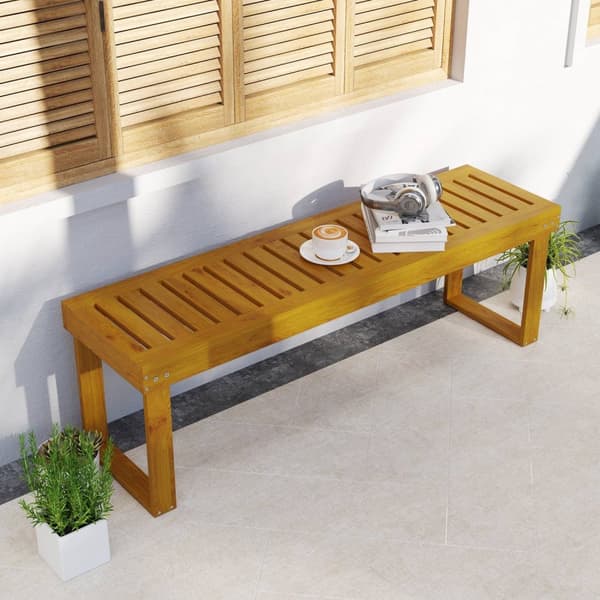 Rootz 2 -sitsig trädgårdsbänk - utomhus tallbänk - rustik veranda säte - lätt att rengöra - 132 cm x 34 cm x 43 cm