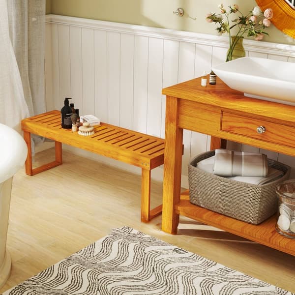 Rootz 2 -sitsig trädgårdsbänk - utomhus tallbänk - rustik veranda säte - lätt att rengöra - 132 cm x 34 cm x 43 cm
