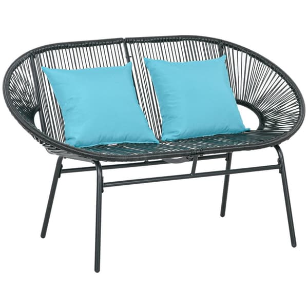 Rootz Garden Bench 2 -sits - utomhus soffa - Patiobänk - bekväma sittplatser - 132L x 72b x 83h cm