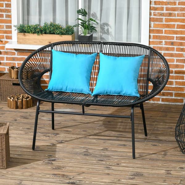 Rootz Garden Bench 2 -sits - utomhus soffa - Patiobänk - bekväma sittplatser - 132L x 72b x 83h cm