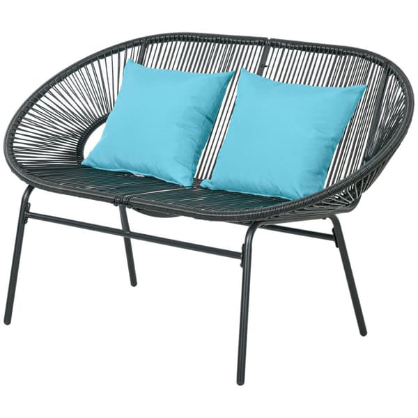 Rootz Garden Bench 2 -sits - utomhus soffa - Patiobänk - bekväma sittplatser - 132L x 72b x 83h cm