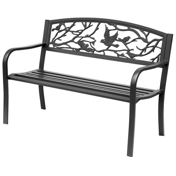 Rootz Garden Bench 3 -personers - Parkbænk - Terrasse siddepladser - Korrosionsbeskyttelse - 127L x 60b x 85H cm