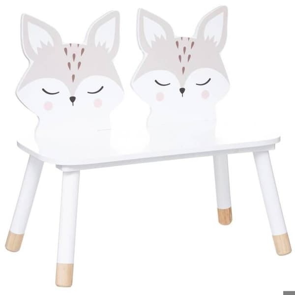 Bänk barn - Atmosphera For Kids - Räv - Flerfärgad - Tall - 56x28x52,5 cm