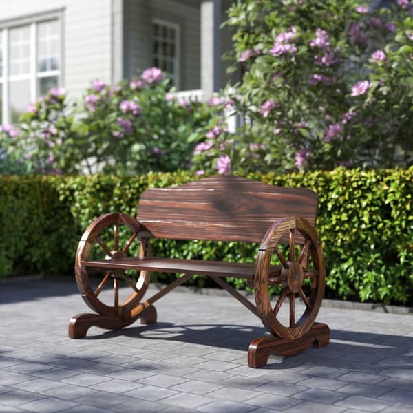 Havebænk, 110x55x80 cm, Brændt