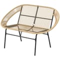Pikkukuva 1 / 9: Puutarhapenkki, 2 istuttavaa, 126x72x83 cm, Khaki
