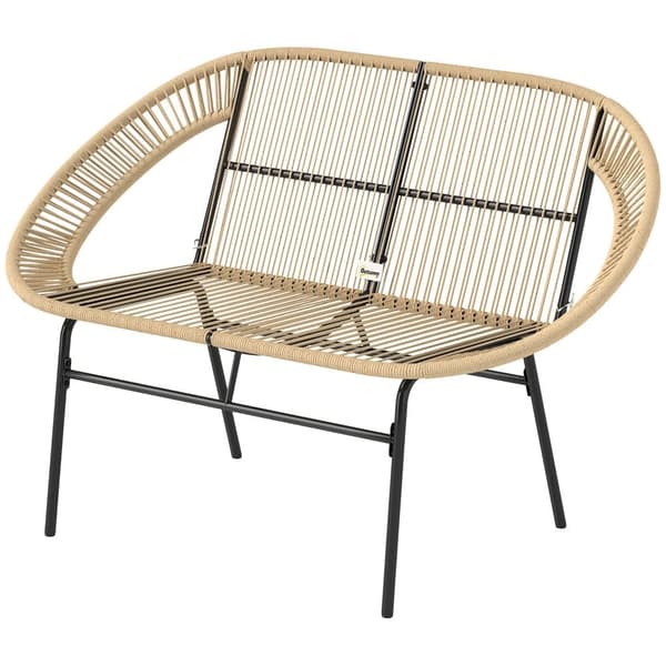 Trädgårdsbänk, 2-sits, 126x72x83 cm, Khaki