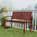 Miniatyrbild 7 av 9: Trädgårdsbänk, 2-sits, 127x63x85 cm, Röd
