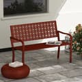 Miniatyrbild 8 av 9: Trädgårdsbänk, 2-sits, 127x63x85 cm, Röd