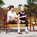 Miniatyrbild 2 av 9: Trädgårdsbänk, 2-sits, 127x63x85 cm, Röd
