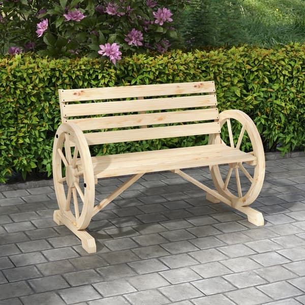 Havebænk, L105.5 x B56 x H79 cm, Natur