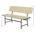 Miniatyrbillede 3 af 9: Havebænk, Polyrattan 2-personers, 132x66x80 cm, Khaki