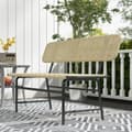 Miniatyrbillede 8 af 9: Havebænk, Polyrattan 2-personers, 132x66x80 cm, Khaki