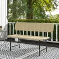 Miniatyrbillede 2 af 9: Havebænk, Polyrattan 2-personers, 132x66x80 cm, Khaki
