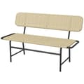 Miniatyrbillede 1 af 9: Havebænk, Polyrattan 2-personers, 132x66x80 cm, Khaki