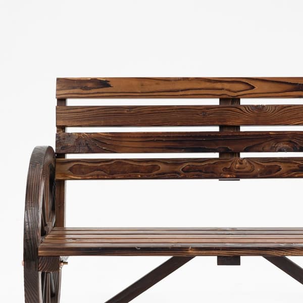 Havebænk, 2-personers, 105,5x56x79 cm, Brun