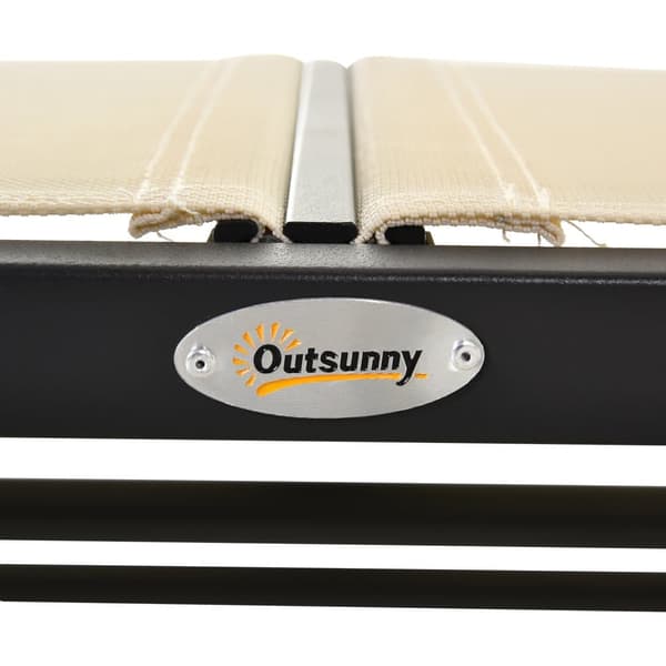 Gynge stol, 2-personers, 120x70x85 cm, Sort+Beige