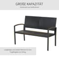 Miniatyrbillede 7 af 9: Havebænk, 122x60x87 cm, Sort