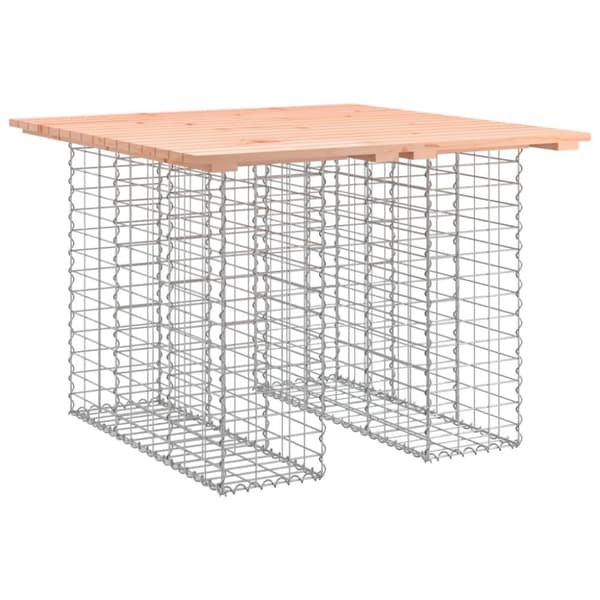 Trädgårdsbänk gabion-design 100x102x72 cm massivt douglasträ