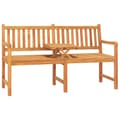 Miniatyrbild 1 av 2: Trädgårdsbänk 3-sits med bord 150 cm massiv teak
