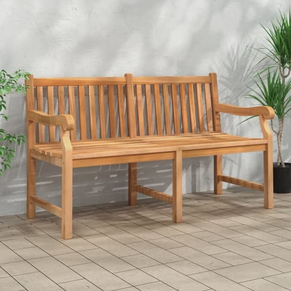 Trädgårdsbänk 150 cm massiv teak