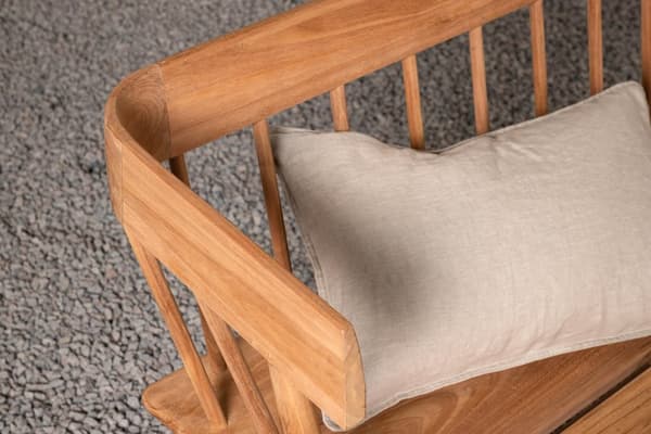 FURNLUX UTOMHUSBÄNK DELAD TEAK 132CM