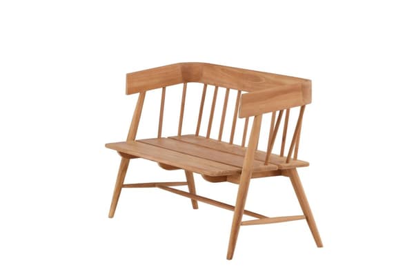 FURNLUX UTOMHUSBÄNK DELAD TEAK 132CM