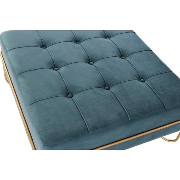 Bänkbänk i metall, polyester, sammet och MDF trä DKD Home Decor